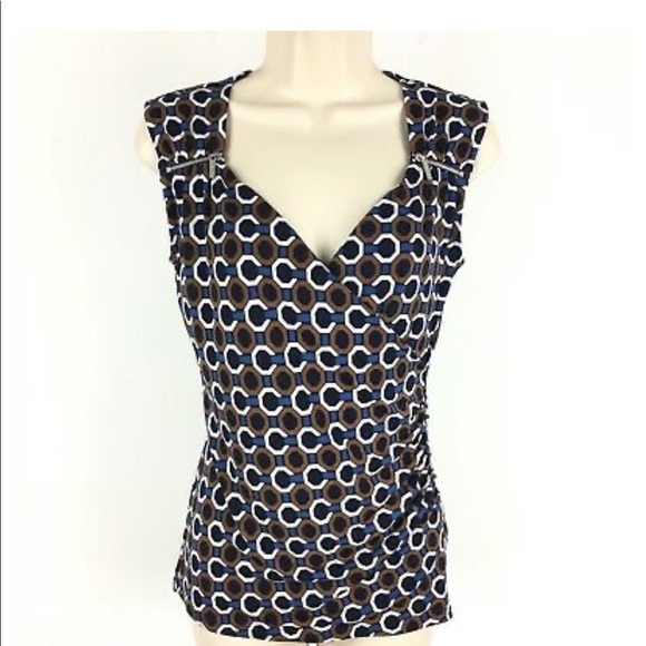 MICHEAL KORS Y2K Wrap Top Ruched Side jersey stretchy comfy women’s size L - Picture 1 of 9